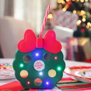 Packed Party Colorful Light-Up Holiday Wreath Sipper Glass *SALE*